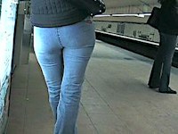 This booty is not perfect of course but it is so tightly covered by jeans that only one thought occurs, touch and pinch it!